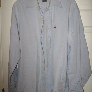 T. Harris London Blue Oxford Button-Down Dress Shirt Men's 16.5 34/35